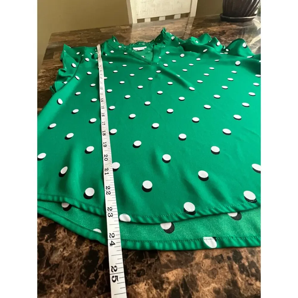 Liz Claiborne polka dot blouse - Picture 5 of 6